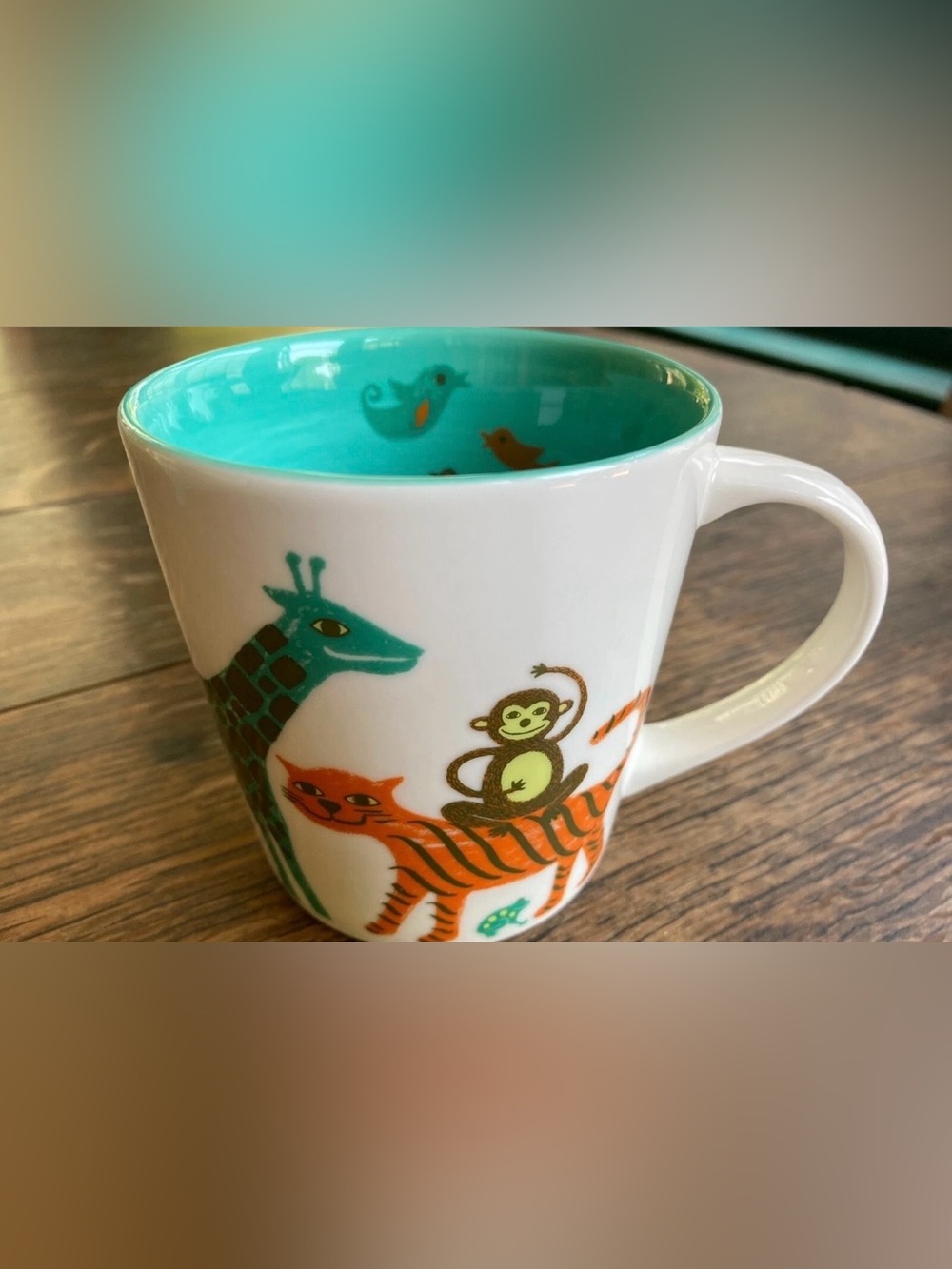 Starbucks Kids 8 Ounce Mug Safari Jungle Zoo Animals Bone China Cup Coffee 2008